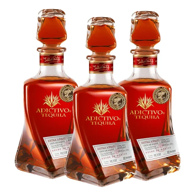 Pack De 3 Tequila Extra Añejo 100% Adictivo 750ml