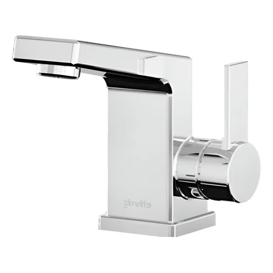 Monomando Lavamanos Llave Grifo Modelo Ridotti Marca Stretto Acabado Cromado