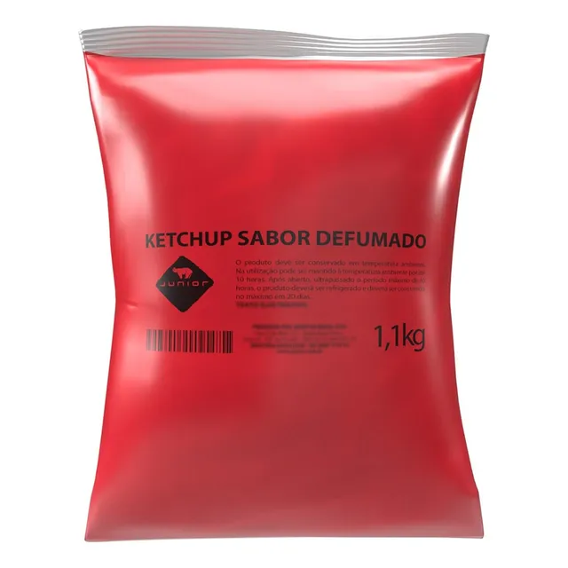 Ketchup Defumado Junior Pouch 1,1kg Molho Sem Glúten Lanches