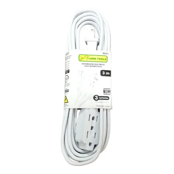 Extensión Electrica De Uso Domestico 3 Metros Lion Tools