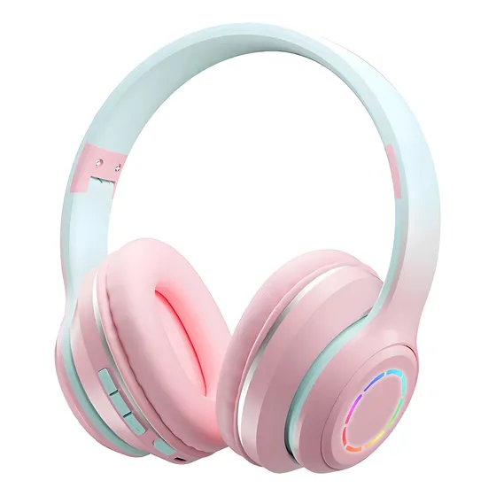Audífonos Inalámbrico Diadema Con Luz Led Bluetooth5.2 400mah Audífonos Diadema Bluetooth Audífonos de Diadema Inalámbrico
