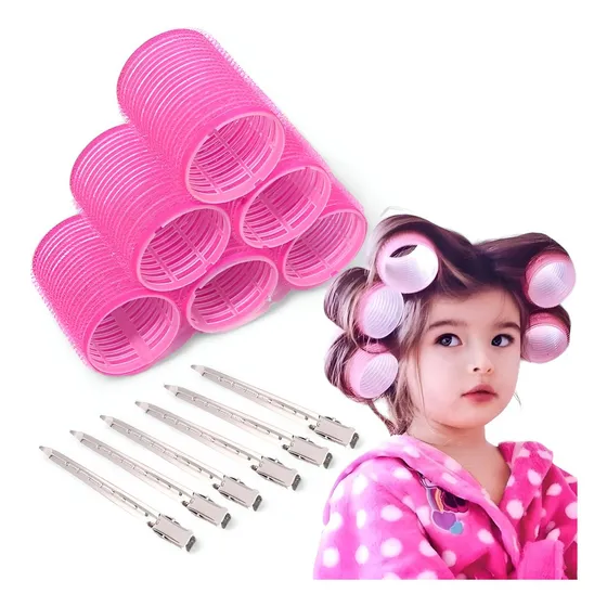 Pack 6 Tubos Ondulines Mágicos Para Cabello + Pinzas Color
