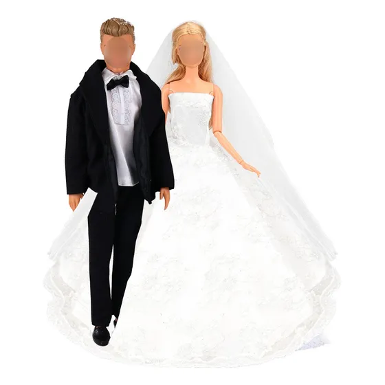 Muñecas, Niños Y Niñas Se Casan, Trajes De Novia