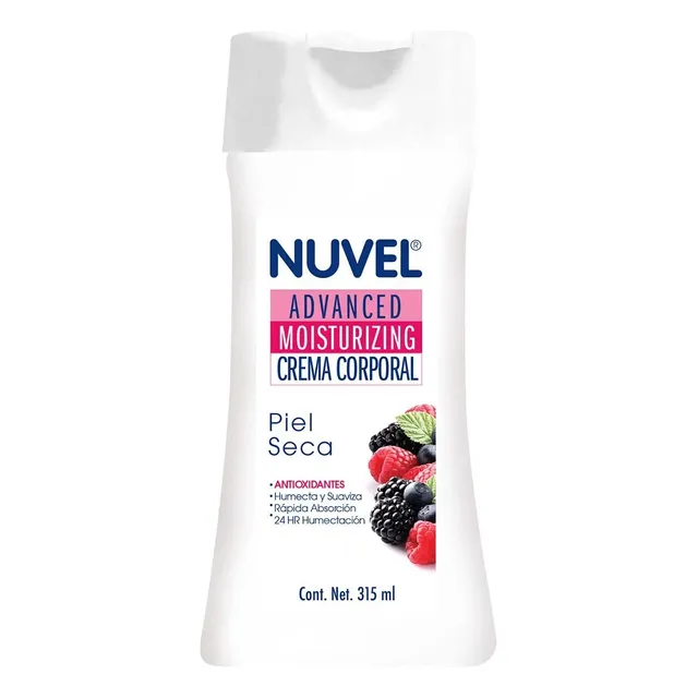 Crema Corporal Nuvel Advanced Moisturizing Antioxidante Frutos Rojos
