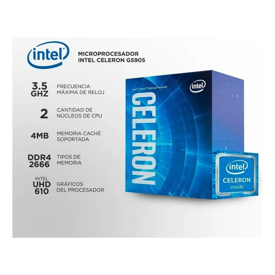 Procesador Intel Celeron G5905 3.5ghz 4mb Lga 1200 10ma Gen