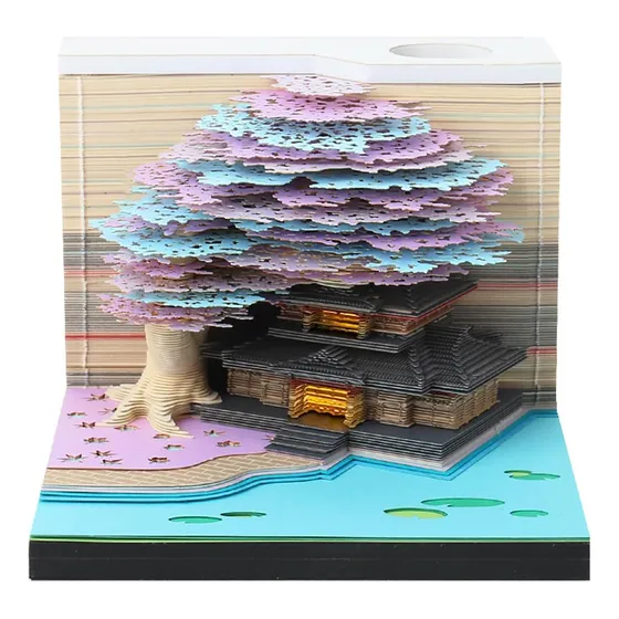 Siweme 3d Memo Pad 260 Hojas Casa Purpra Casa Casa Contro Co