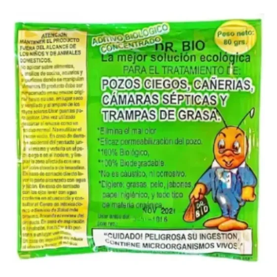 Aditivo Biológico Pozos Ciegos Cañerias Dr Bio (2370)