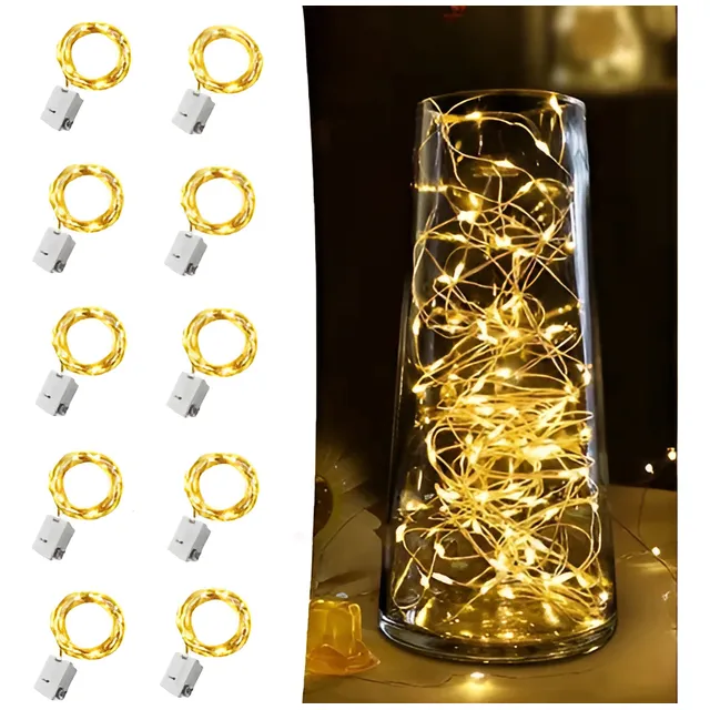 Luz Micro Led Con Pilas Alambre Hada Extension Larga