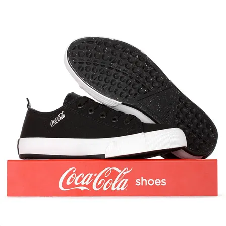 Tênis Lifestyle Coca Cola Atlanta Canvas Coke Preto Feminino