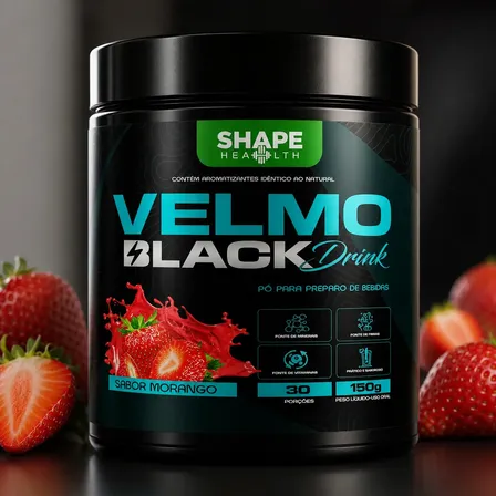1 Velmo Black Drink 150g - Envio Hoje - Única Loja Oficial Chega Amanhã