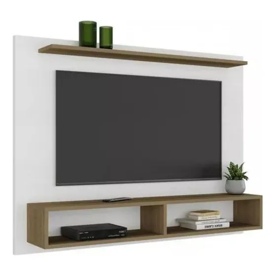 Mueble Rack De Pared Para Tv 43  Blanco Florencia Td!