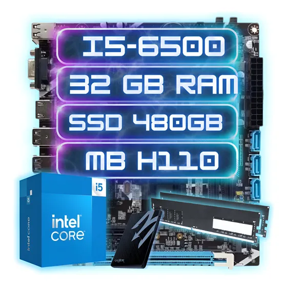 Kit Upgrade Pc Gamer Cpu Intel I5-6500 Ddr4 32gb Ssd 480gb