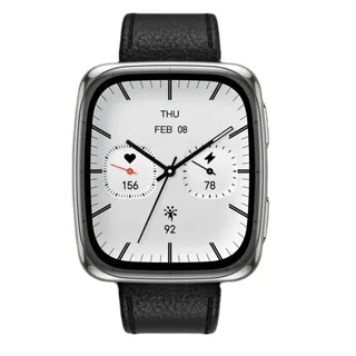 Smartwatch Amazfit Active 2 Square Premium, Com Gps E Tela De 1.75 Amoled Mesh Preto