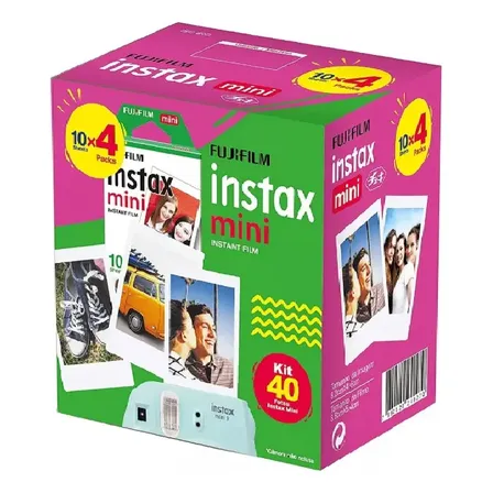 Filme Instantâneo Fujifilm Instax Mini 40 Fotos Branco