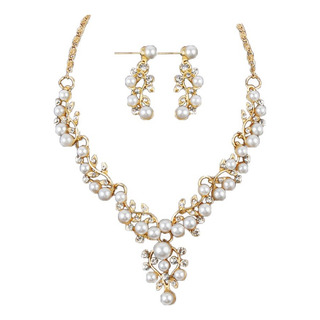 Para Collar Corto Con Diamantes De Imitación Y Perlas Para Para Collar Corto Con Diamantes De Imitación Y Perlas Para