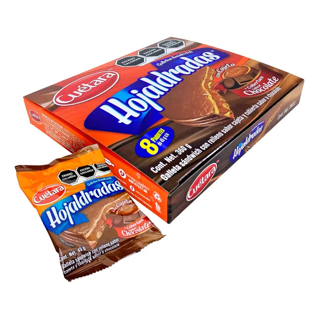 2 Pack Galletas Cuetara Hojaldradas De Cajeta C/ Chocolate