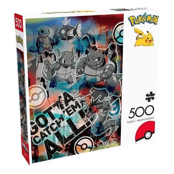 Pokemon Rompecabeza 500 Piezas Agua Team