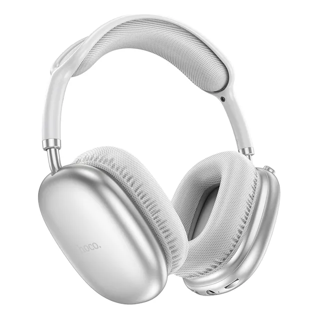 Audifonos Hoco W35 Air Premium Diadema 45 Horas Plateado Blanco