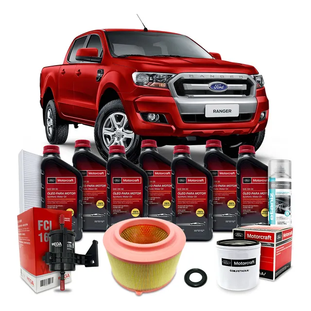 Kit Revisão Ranger 2.5 Flex Troca De Óleo Original Ford 5w30