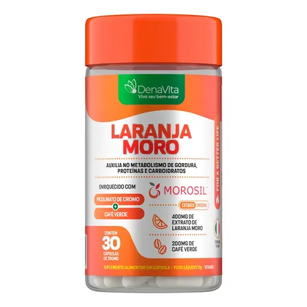 Morosil Laranja Moro, Picolinato Cromo E Café Verde Denavita Morosil Original