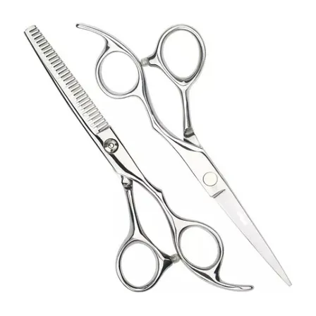Set 2 Tijeras Esculpir Pelo Entresacadora + Corta Pelo Acero