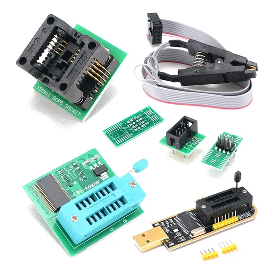 Kit De Programador Usb Ch341a Com Clipe Sop8 E Adaptador De