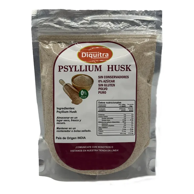 Psyllium Husk Plantago Polvo Sin Azúcar 250 Gr