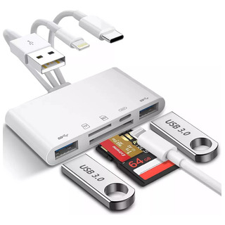 Lector De Tarjetas De Memoria 5 En 1, Adaptador Otg Usb Lector De Tarjetas De Memoria 5 En 1, Adaptador Otg Usb