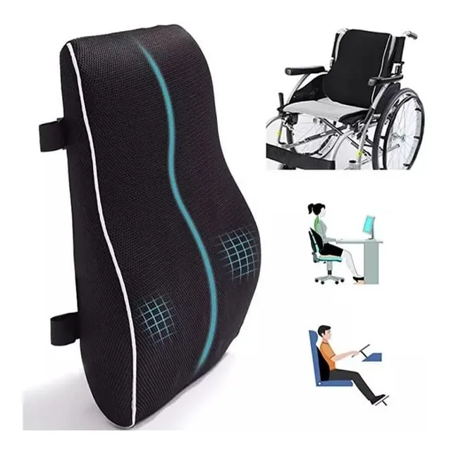 Cojin Respaldar Lumbar De Gel Viscoelastico+ Funda 