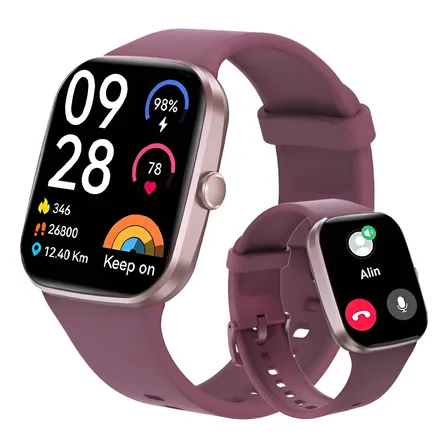 Relógios Inteligentes Feminino Smartwatch Esportivo Call Borgonha