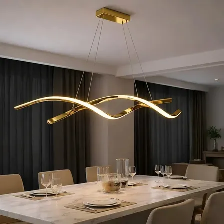 Luminária Pendente, Lustre Moderno Dna Espiral 24w, Lustre De Teto Ondulado Com Altura Ajustável 100cm, Pendente De Luz... 127/220v