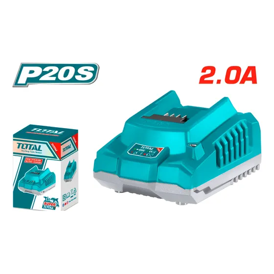 Cargador De Batería Total 20v 2.0amp