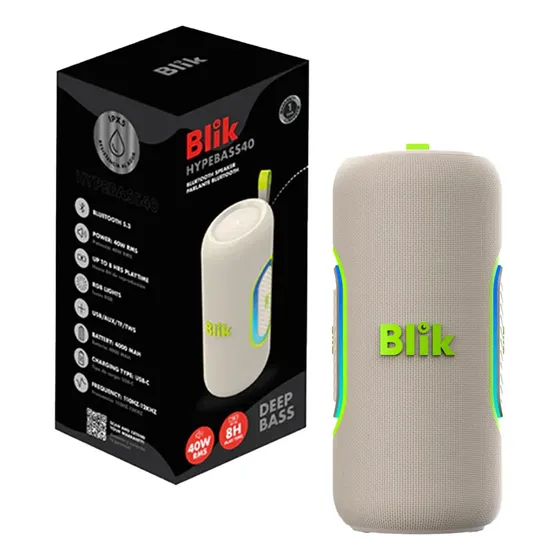 Parlante Portatil Blik Hypebass40 Bluetooth 5.3 Rgb Ipx5