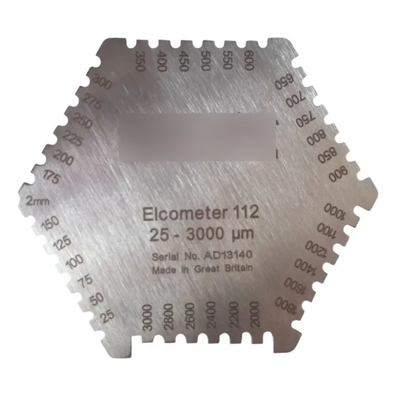 Medidor Elcometer 112 Inox Espesor Pintura Húmeda 25-3000 Um Gris