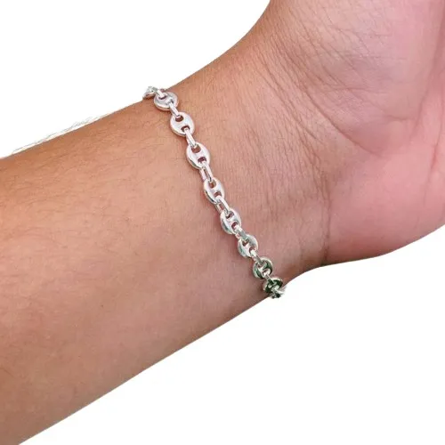 Pulsera Gucciee De Caballero 21cm En Plata 925
