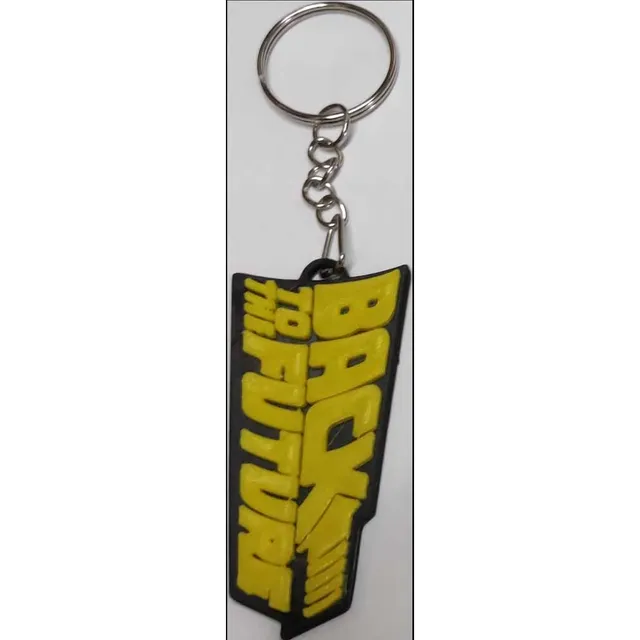 Llavero Plastico Bttf Logo Amarillo Back To The Future