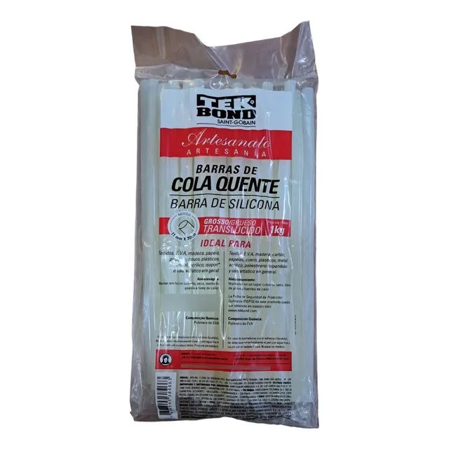 Barras Silicona Transparentes Tekbond 11mm Gruesas 1kg 