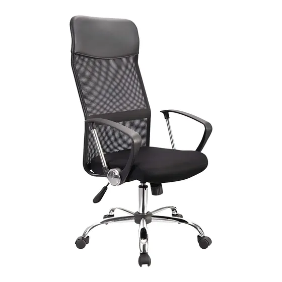 Silla Pc - Sillon Ejecutivo De Escritorio En Malla Mesh Color Negro Material del tapizado Mesh\u002FCuero sintético | Cuotas sin interés