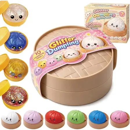 Squishy Dumpling Cor Surpresa Bolinho Baozi Relaxante Viral Surpresa
