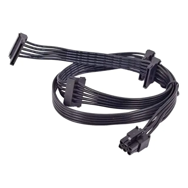 Cable Power Pc Atx 6pin A 4 Sata 