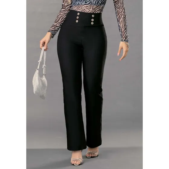 Pantalón Mujer Negro Mp 100069