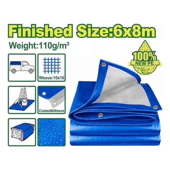 Lona Impermeable Doble Forro 6 Metros X 8 Metros