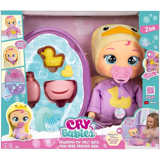 Cry Babies Newborn My First Bath Zoe 20 Sonidos