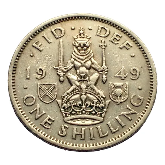 Moneda De Gran Bretaña, 1 Shilling 1949.