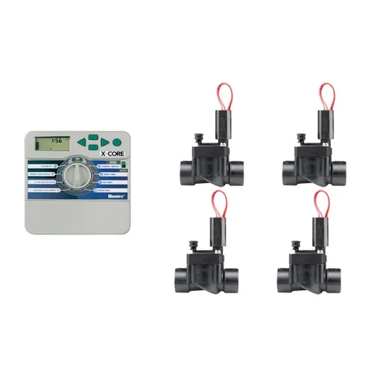 Kit Riego Hunter Programador Controlador+4valvula Solenoide