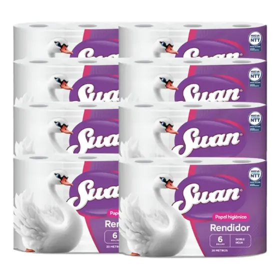 Papel Higienico 30 Rollos De 20 Metros Swan Doble Hoja