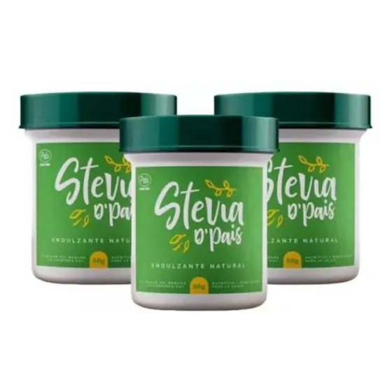 Stevia D´pais, Endulzante Natural, Pack De 3 Frascos X66gr
