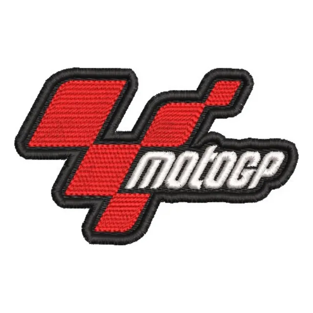 Patch Bordado Termocolante-corrida-moto-motogp Vermelho 2 Lisa