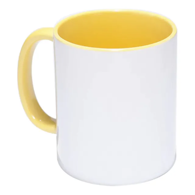 Taza Para Sublimación Fondo Y Asa De Color