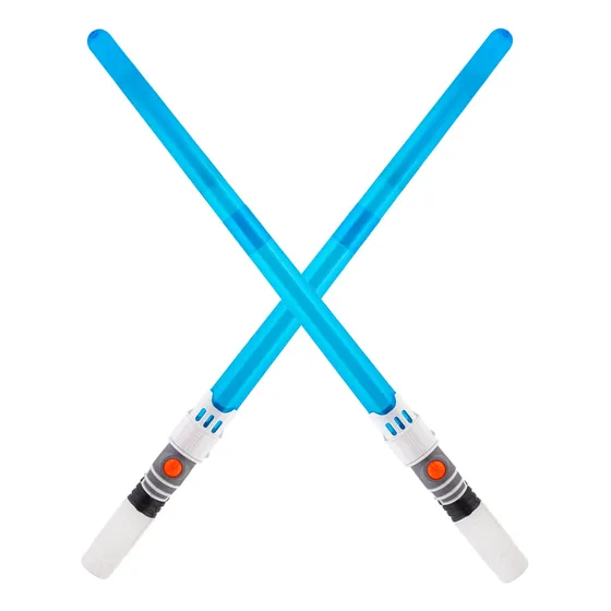 Espada Sabre De Luz 2x1 Star Wars Space Squad Com Som E Luz